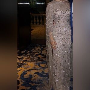 Serene hill mermaid fully beaded dress